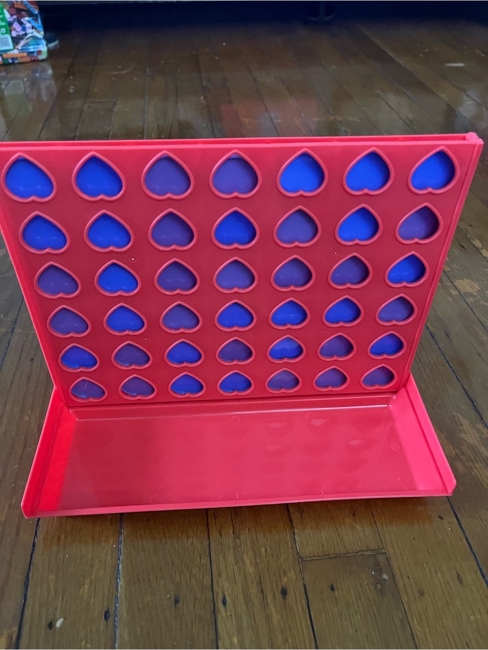 Two-Player Red and Blue Heart Connect Game - Kids Toy